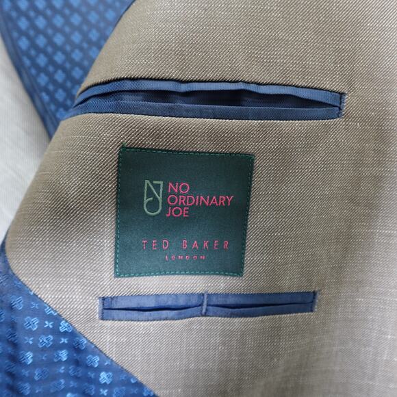 Ted Baker No Ordinary Joe Men’s Blazer 40R Tan Wool Linen- Joy SPJ - Picture 9 of 13